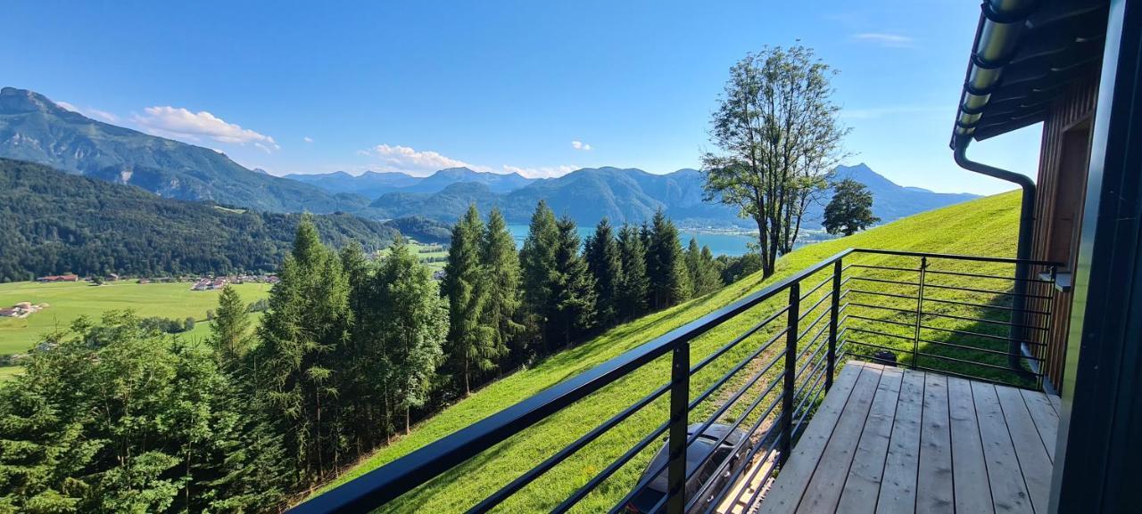 Ruhige Bergvilla In Alleinlage Am Mondsee Mit Seeblick Bergblick Und Whirlpool Innerschwand Exterior foto
